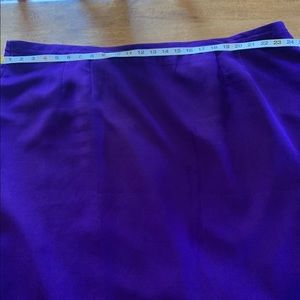 Plus size purple suit skirt